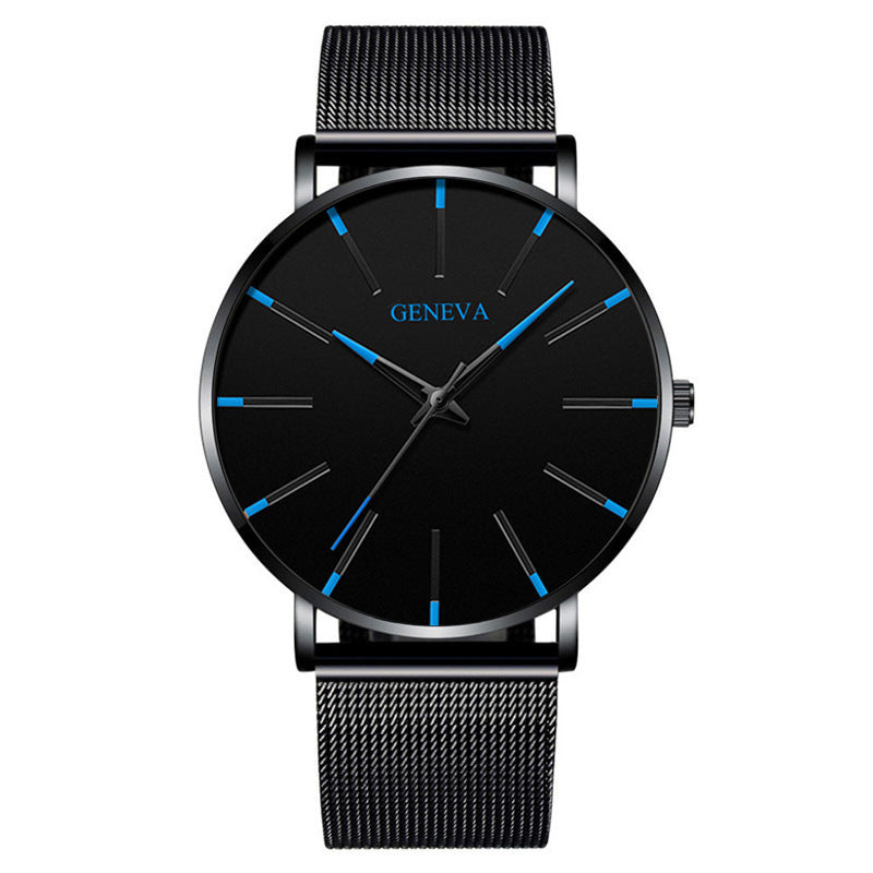 Geneva Couple Mesh Belt Non-mechanical Watch