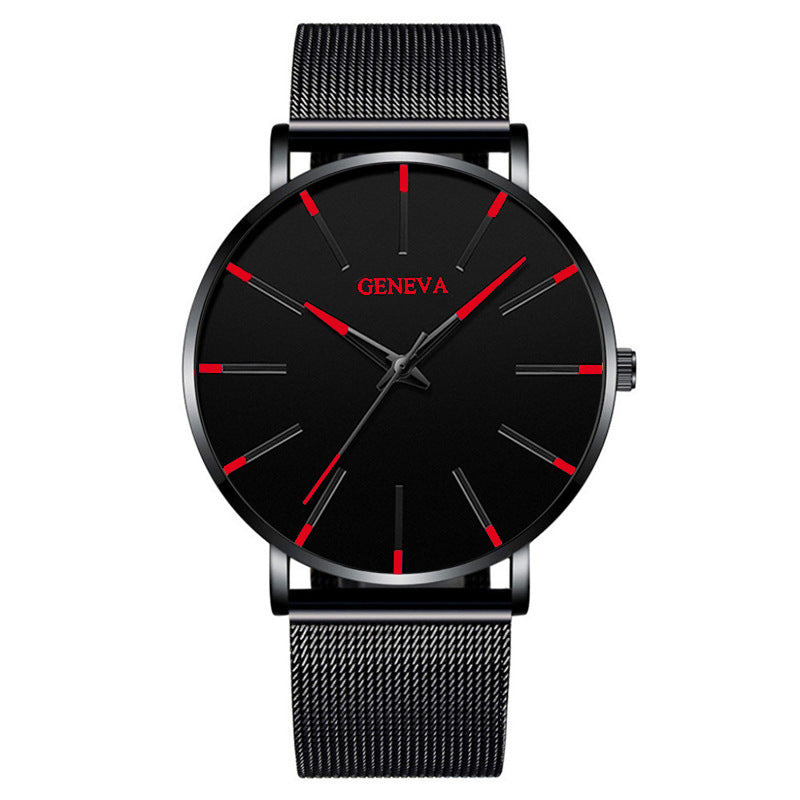 Geneva Couple Mesh Belt Non-mechanical Watch